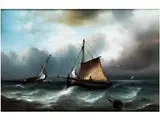 Schiffe auf Stürmischer see by François Musin, oil on canvas, offered Sep 2015