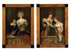 Allegorie des Tastsinns by Marie Élisabeth Delatour-Simons, oil on panel, sold Jul 2016