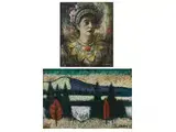 Portrait Einer Dame in Tracht by Janko Alexy, pastel, offered Sep 2016