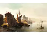 Stadt am Fluss by Karl Kaufmann, oil on canvas, sold Sep 2025