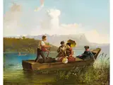 Bootsausflug by Johann Adalbert Heine, oil on canvas, offered Dec 2023