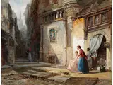 Blick auf das Alte Mailand mit dem dom in der Ferne by Pierre Henri T. Tetar van Elven, oil on canvas, offered Sep 2024