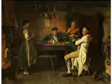 Untitled by Benjamin Vautier, 1829 Morges - 1898 Düsseldorf, oil on canvas, sold Apr 2016