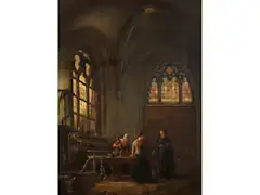 Untitled by Willem Pouwelsen, oil on panel, sold Sep 2022