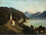 Blick auf Einem Schweizer see by Caspar Johann Nepomuk Scheuren, 1810 Aachen – 1887 Düsseldorf, Art des, oil on canvas, offered Apr 2018