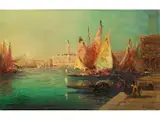 Sonnige Venedigvedute mit Segelbooten vor dem Palazzo Ducale und dem Campanile by Félix Ziem, oil, sold Mar 2026