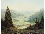Blick von Kreuzegg auf Garmisch- Partenkirchen by Otto Eduard Pippel, oil on canvas, offered Jun 2025