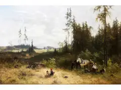 Rast am Starnberger see in Baiern by Julius Noerr, oil on canvas, offered Jun 2025