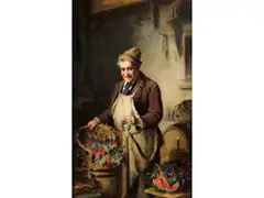 Der Weinhändler by Hermann Armin Kern, oil on panel, sold Jun 2026