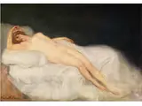 Liegender Weiblicher akt by Léon-Laurent Galand, oil on canvas, offered Sep 2015