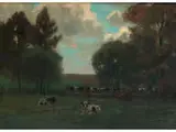 Kühe in den Starnberger Auen by Peter Paul Müller, oil on canvas, offered Sep 2018