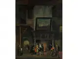 Niederländisches Interieur by Monogrammist des 19. Jahrhunderts, oil on panel, offered Jul 2018