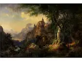 Blick auf die Trostburg in Südtirol by Hermann Bennekenstein, oil on canvas, sold Jul 2017