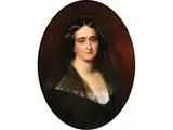 Portrait Einer Eleganten Dame (wohl Therese Thorley) by Georg Decker, oil on canvas, offered Sep 2025
