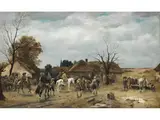 Das Verlassene Dorf by Alfred Friedländer, oil on panel, offered Jun 2025