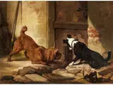 Der Hinterhalt by Carl Johann Arnold, oil on canvas, offered Dec 2025