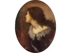 Portrait Einer Frau by Tranquillo Cremona, oil on canvas, offered Jun 2024