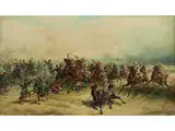 Attaque am Abend Mars de la Tour by Franz Adam, 1815 Mailand – 1886 München, oil on canvas, offered Dec 2018