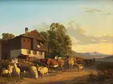 Schafsliebe by Robert Eberle, oil on canvas, sold Jun 2024