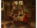 Beim Mandolinespiel by Fritz Wagner, 1896 München – 1939 ebenda, oil on canvas, offered Dec 2018