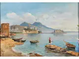 Vedute von Neapel by Monogrammist des 19. Jahrhunderts, oil on canvas, offered Jun 2023