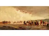 Weite Landschaft mit by Vittorio Rappini, oil on board, offered Mar 2023