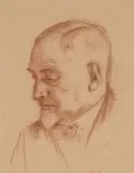 Selbstportrait by Cuno Amiet, 1928, pencil, sold Sep 2024