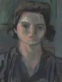 Frauenkopf by Max Gubler, oil on canvas, sold Sep 2024