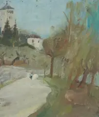 Seestrasse, verso Interieur by Varlin, oil on canvas, offered Sep 2024