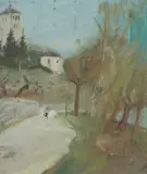 Seestrasse, verso Interieur by Varlin, oil on canvas, offered Sep 2024