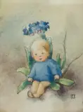 underem Baldachin by Mili Weber, watercolor, sold Sep 2024