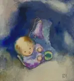 Kleiner Frühlingsbote by Mili Weber, watercolor, sold Sep 2024