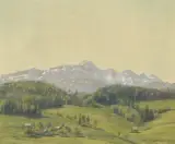Vorsommertag by Hans Arnold Zeller, 1954, oil on board, sold Sep 2024