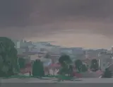 Trieste by Heiner Kielholz, oil on panel, sold Sep 2024
