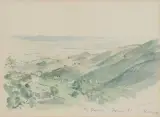 Weite Landschaft by Heiner Kielholz, 1980, watercolor, sold Sep 2024