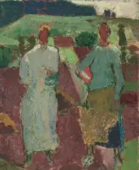 Bauernleute by Carl Roesch, 1945, oil on canvas, offered Sep 2024