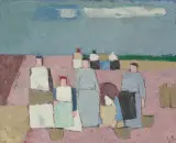 Komposition by Carl Roesch, 1961, oil on canvas, sold Sep 2024
