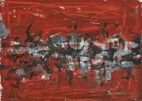 Ohne Titel (Rot) by Dea Murk, 1963, acrylic, offered Sep 2024