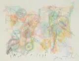 Ohne Titel by Jean Tinguely, 1989, color lithograph, sold Sep 2024