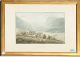 Vue de la Vallée et de l'Abbaye d'Engelberg dans le Canton d'Unterwalden by Gabriel Lory, aquatint, offered Sep 2024