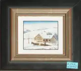 Alpauffahrt / Alpabfahrt / Winter im Appenzell by Therese Tobler-Manser, oil on panel, sold Sep 2024
