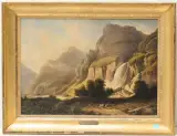 Kopie "Chute de la Sallanche" (auch genannt Cascade de Pissevache) by François Diday, oil on canvas, sold Sep 2024
