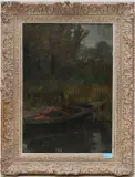 Mannenbach am Untersee by Paul Basilius Barth, 1902, oil on canvas, offered Sep 2024