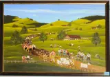Alpabfahrt by Inge Bernhard, oil, sold Sep 2024
