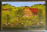 Rückkehr der Sennen von der Alp ins Tal by Inge Bernhard, oil, sold Sep 2024