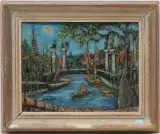 14 juillet by Irmgard Burchard, oil on board, offered Sep 2024