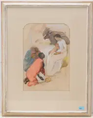 Anbetung der Könige by Pietro Chiesa, gouache, sold Sep 2024