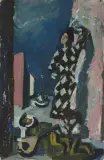 L'Arlequin by Fernand Dubuis, 1945, gouache, offered Sep 2024