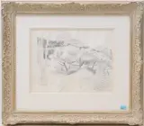 Landschaft bei St-Rémy-de-Provence by Wilhelm Gimmi, pencil, offered Sep 2024