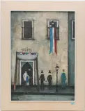 Vor dem Hotel in Frankreich by Hans Rudolf Imhof, oil on canvas, sold Sep 2024